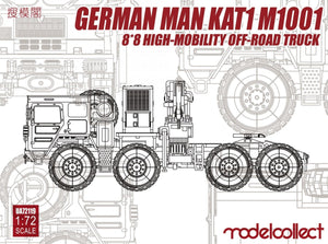 Modelcollect UA72119 Camion tout-terrain allemand MAN KAT1M1001 8x8 HAUTE MOBILITÉ (1/72)