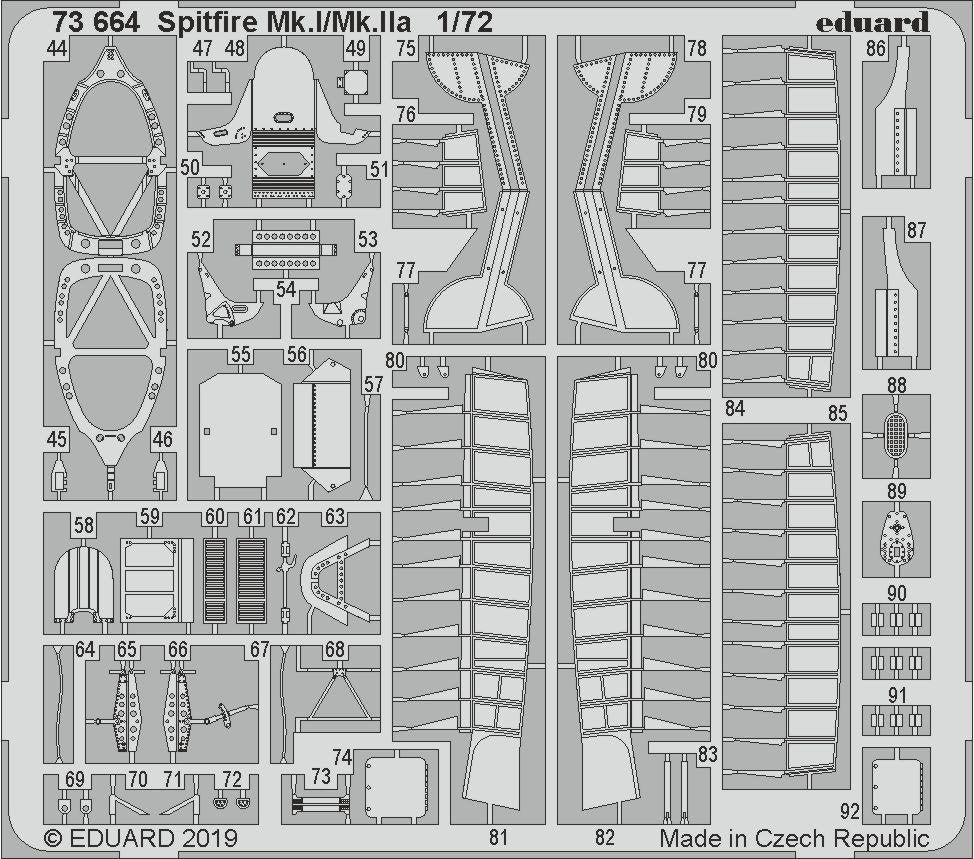 Eduard 73664 Spitfire Mk. I/Mk. IIa 1/72 AIRFIX – immagine 2