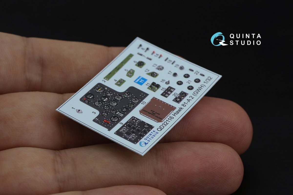 Quinta Studio QD32116 Hawk 81-A2 3D-Printed &amp;amp; colored Interior on decal paper (GWH) 1/32 – image 10