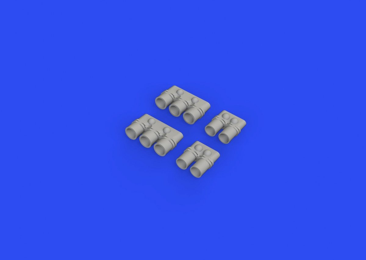 Cheminées d'échappement Eduard 648683 F6F EDUARD 1/48