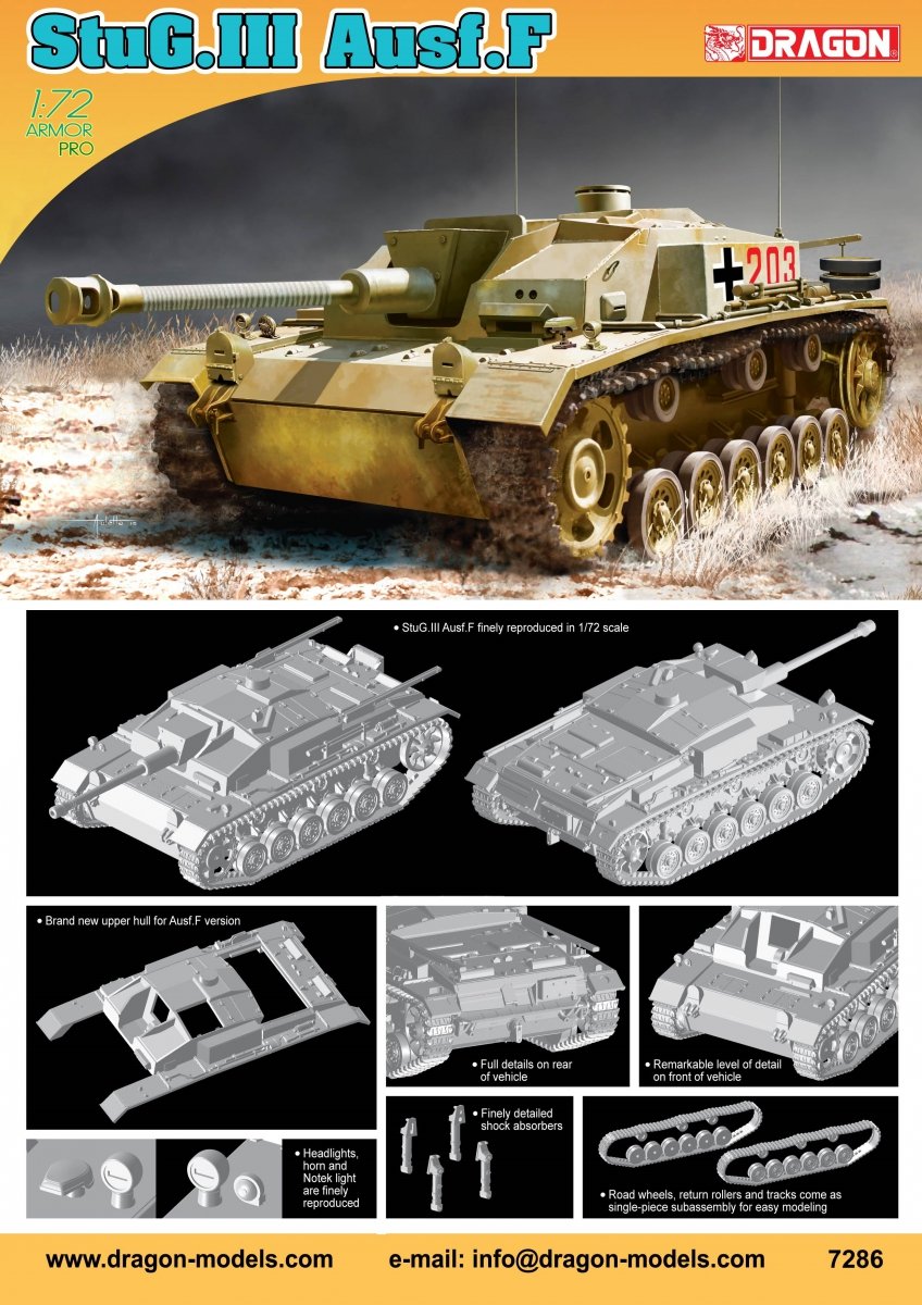 Dragon 7286 StuG.III Ausf.F 1/72 – immagine 2