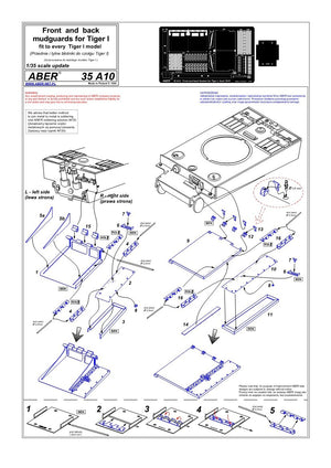 Aber 35A010 Przednie i tylnie błotniki do Tiger I 1/35 – Bild 4