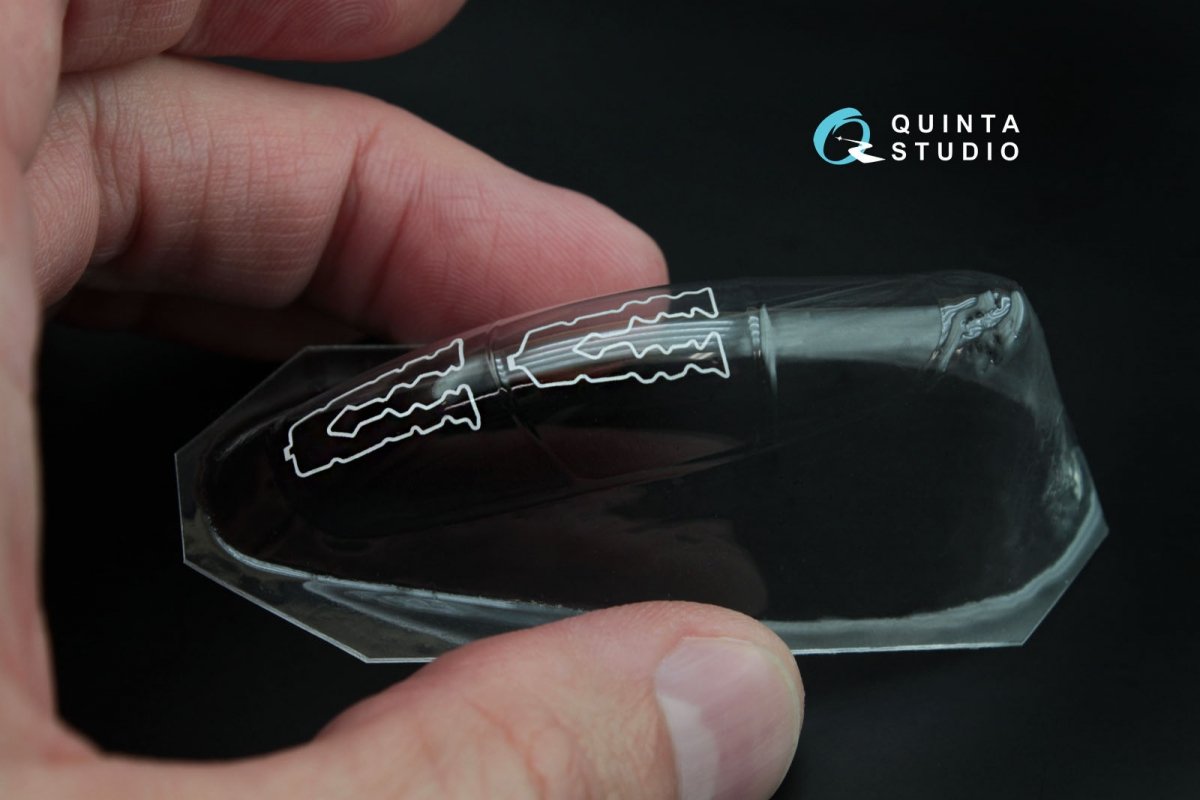 Quinta Studio QC72007 Yak-130 vacuformed clear canopy with det.cord (for Zvezda kit) 1/72 – immagine 7