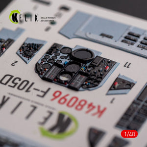 KELIK K48096 F-105D Thunderchief - interior 3D decals for HobbyBoss kit 1/48 – immagine 5