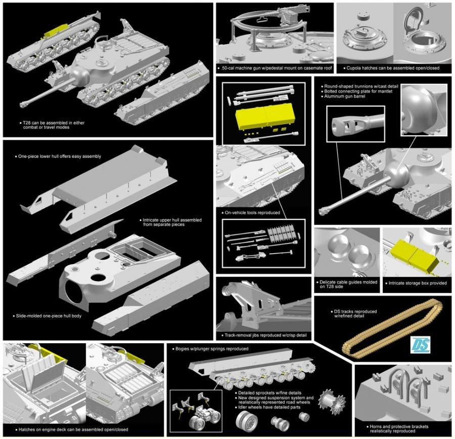 Dragon 6750 T28 Super Heavy Tank 1/35 – zdjęcie 3
