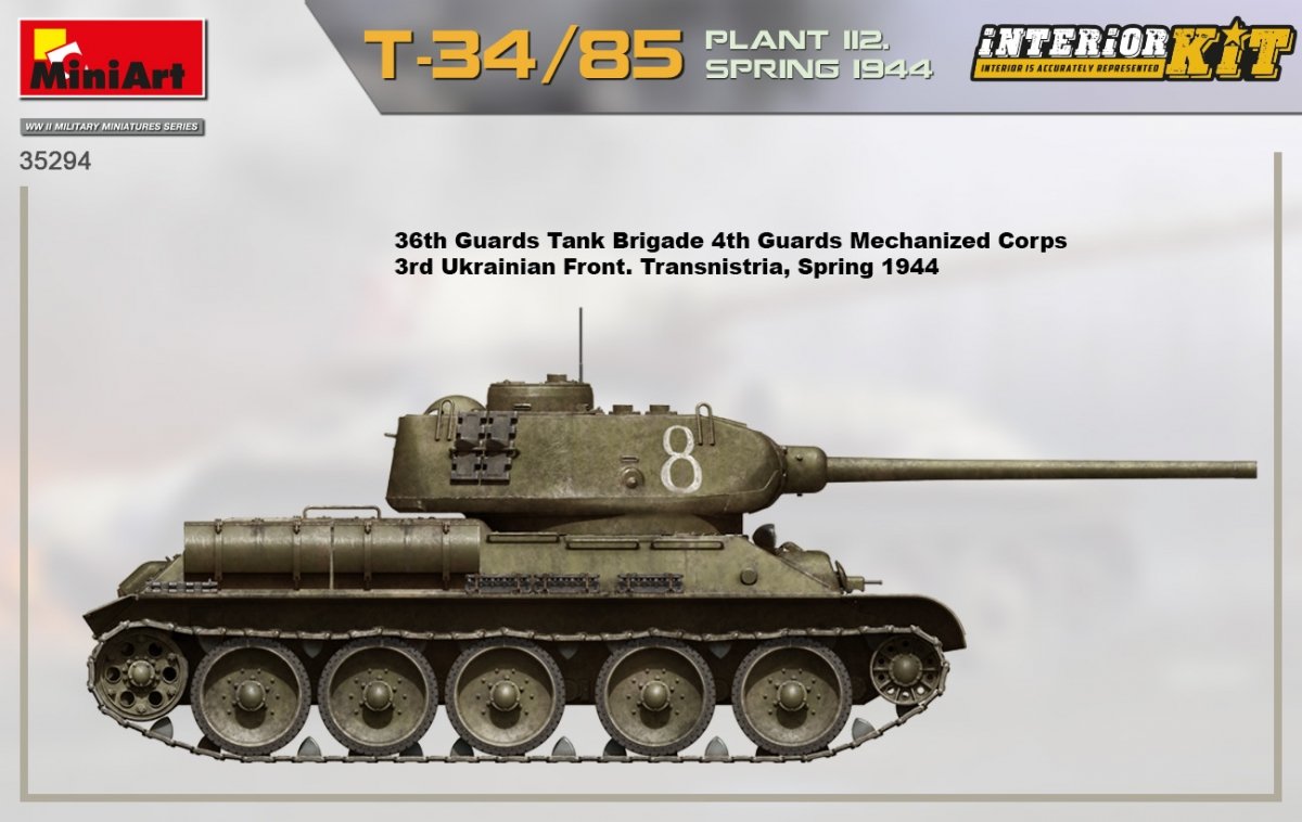 MiniArt 35294 T-34/85 PLANT 112. SPRING 1944. INTERIOR KIT 1/35 – zdjęcie 4