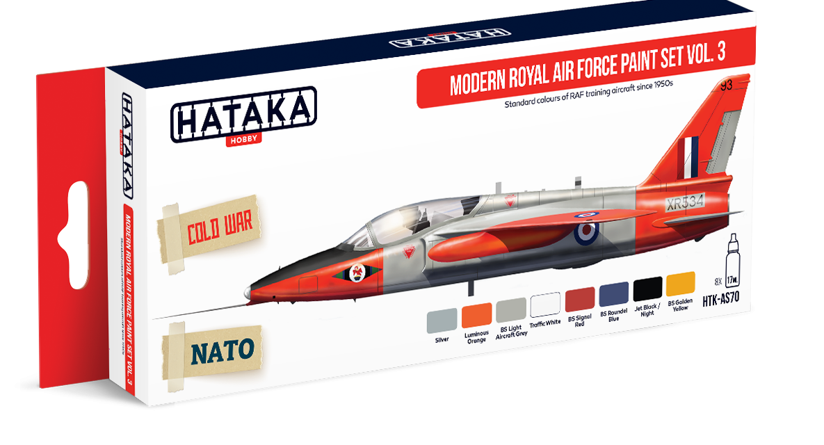 Hataka HTK-AS70 Ensemble de peinture moderne Royal Air Force vol. 3 (8x17ml)