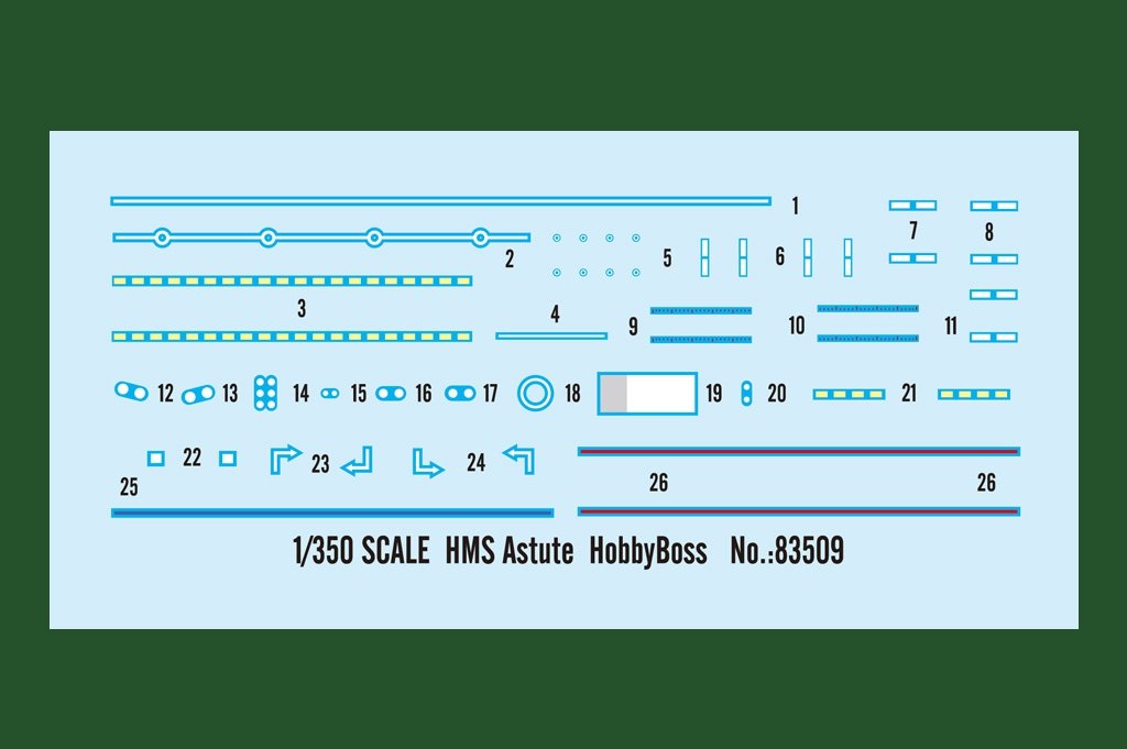 Hobby Boss 83509 HMS Astute class submarine 1/350 – Bild 3