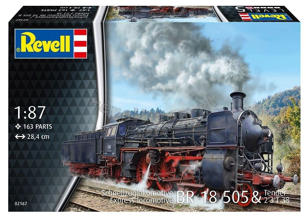 Revell 02167 Schnellzuglokomotive BR 18 505 z Tender 2&amp;#39;3&amp;#39; T38 1/87 – imagen 2