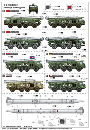 Trumpeter 01025 Russian 9P113 TEL w/9M21 Rocket of 9K52 Luna-M Short-range artillery 1/35 – Bild 4