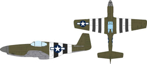 Eduard JX354 P-51B US national insignia &amp;amp; D-Day stripes for Eduard 1/32