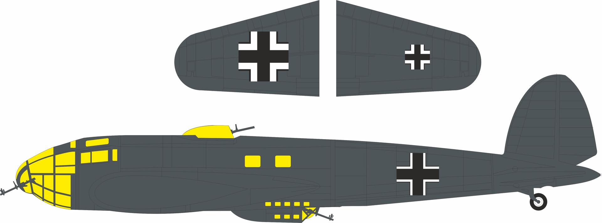 Eduard JX359 Heinkel He-111 P-1 - National Insignia Mask Set for REVELL 1/32