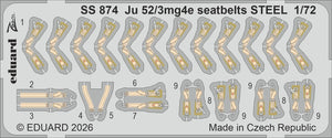 Eduard SS874 Junkers Ju 52/3mg4e - Steel Seatbelts Zoom Set for AIRFIX 1/72