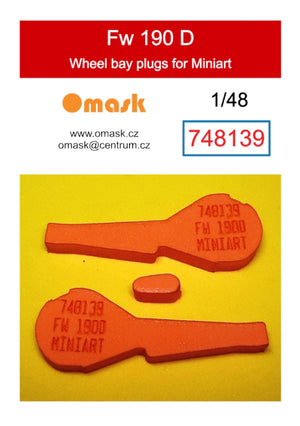 Omask 748139 1/48 Fw 190 D Wheel Bay Plugs (for Mini Art) 1/48