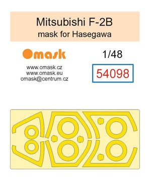 Omask 54098 1/48 Mitsubishi F-2B Mask (for Hasegawa) 1/48