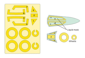 Omask 54094 1/48 Fw 190 D-9 Mask (for Miniart) 1/48 – immagine 2