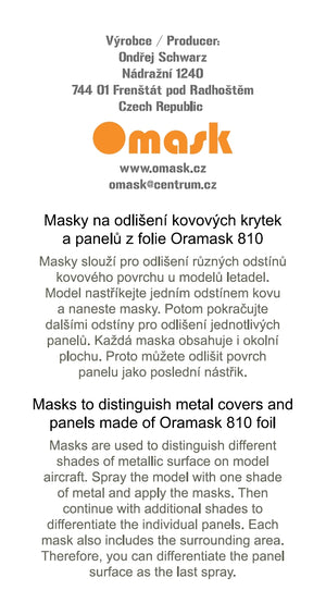 Omask 14013 F-86F-30 masks for panels (Hasegawa) 1/48 – immagine 3