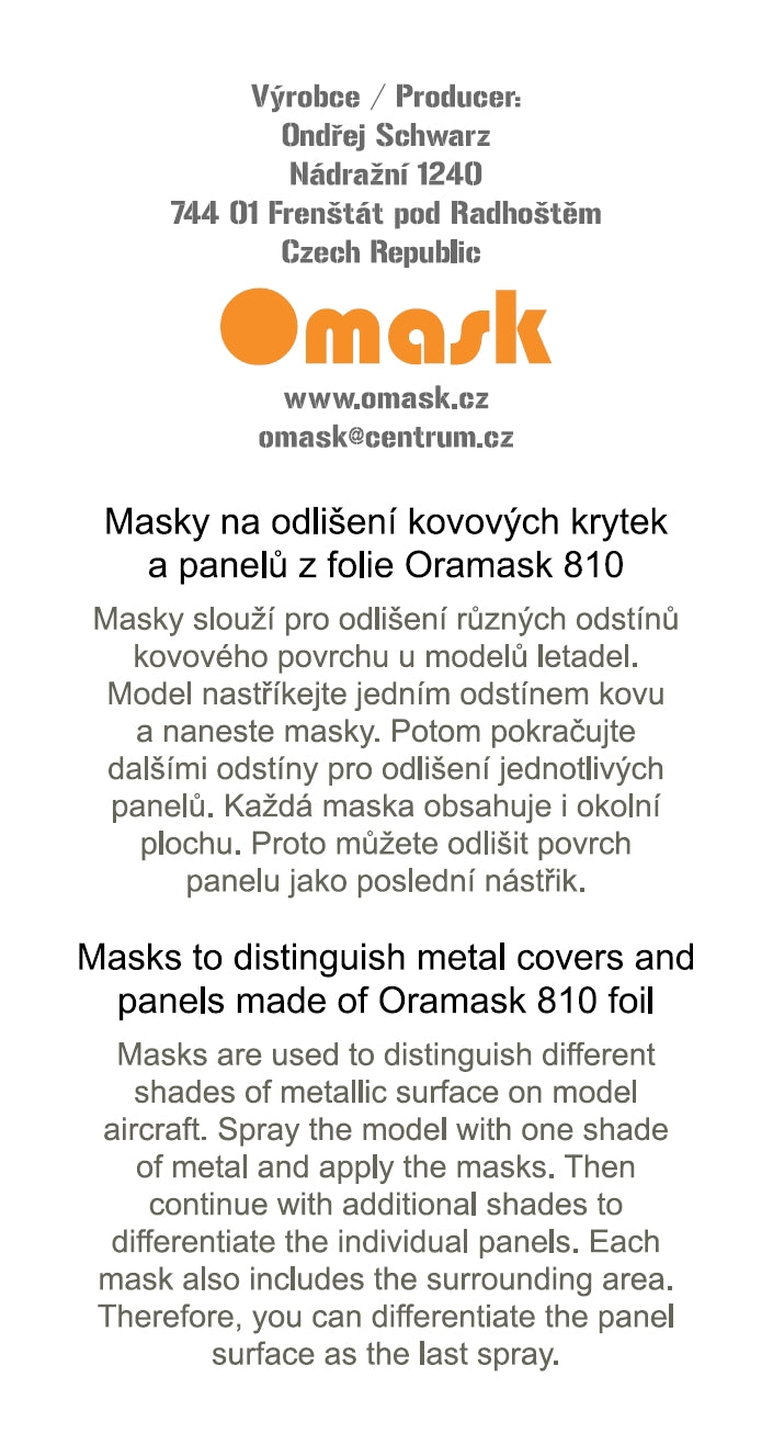 Omask 14013 F-86F-30 masks for panels (Hasegawa) 1/48 – immagine 3